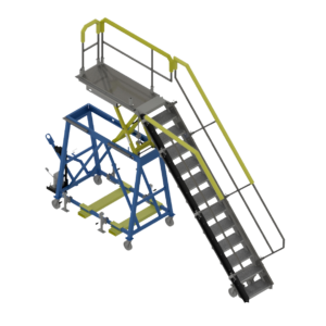 Adjustable aircraft side scroll stand raised position [DF071562]