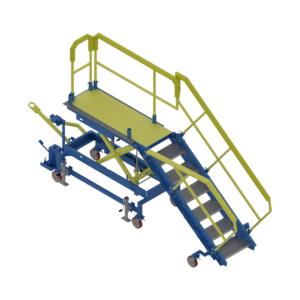 Adjustable aircraft side scroll stand raised position [DF07156301]