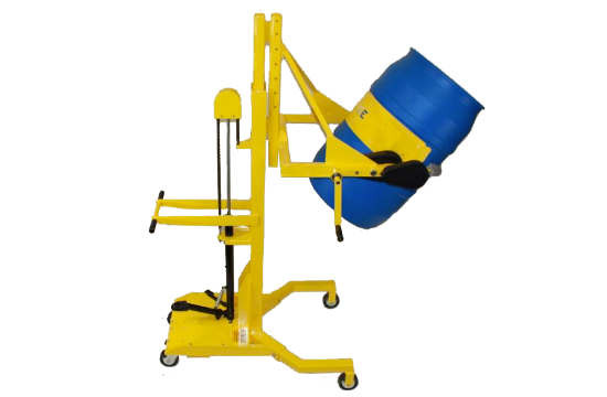 Forward tilting drum lifter