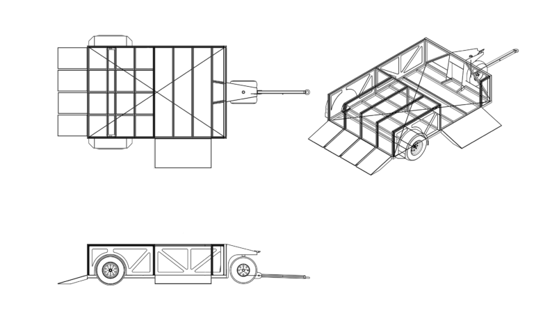 Aircraft Service cart drawing