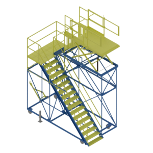 Aircraft entry access stand [fixed height]