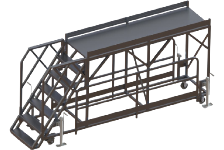 K135 large Engine Access Stand isometric