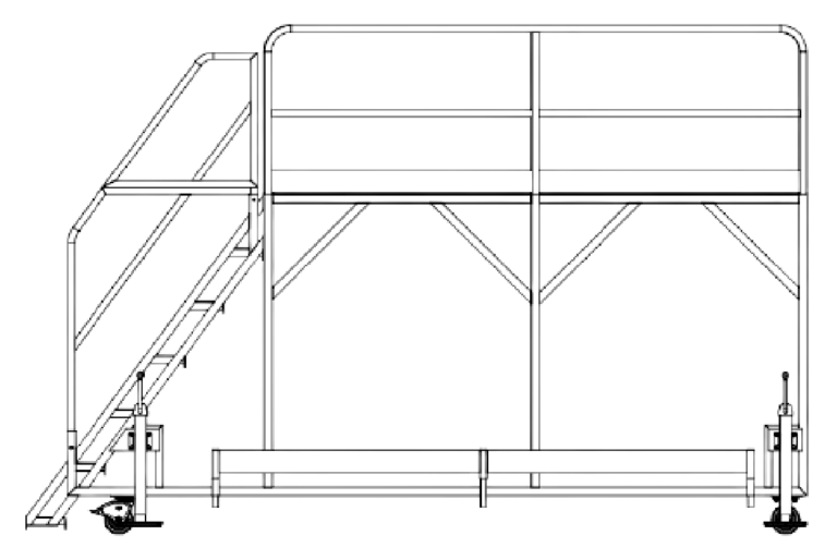 K135 Engine Access Stand Elevation