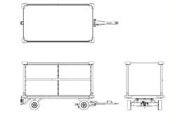 baggage cart drawing FSBC 15F3400