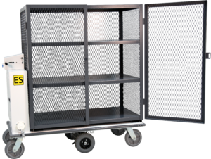 Cart with Cage Open