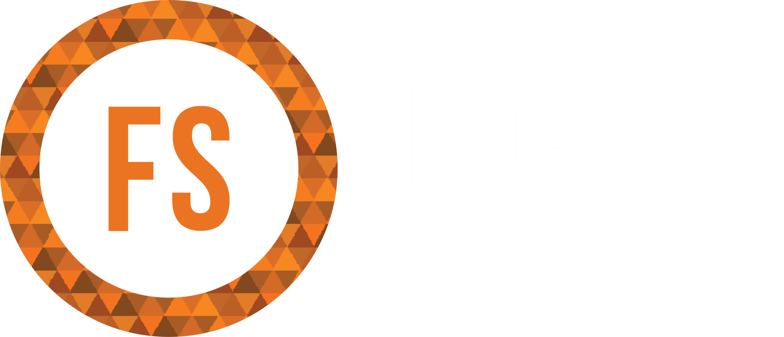 FS Logo orange triangle vector reverse