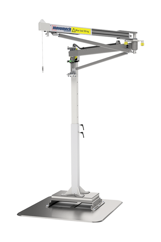 Mechline Pro Crane articulating, portable jib crane with integrated wire balancer