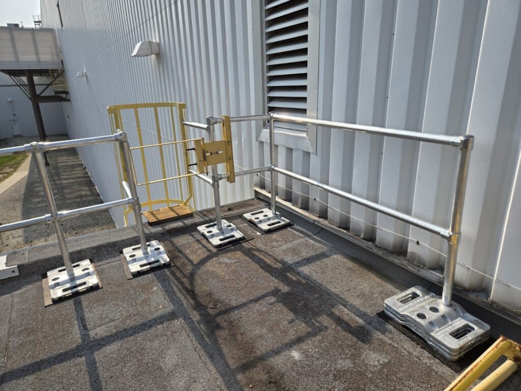 Ballasted Guardrail Installation Industrial Food Manufacturing Plant (126)