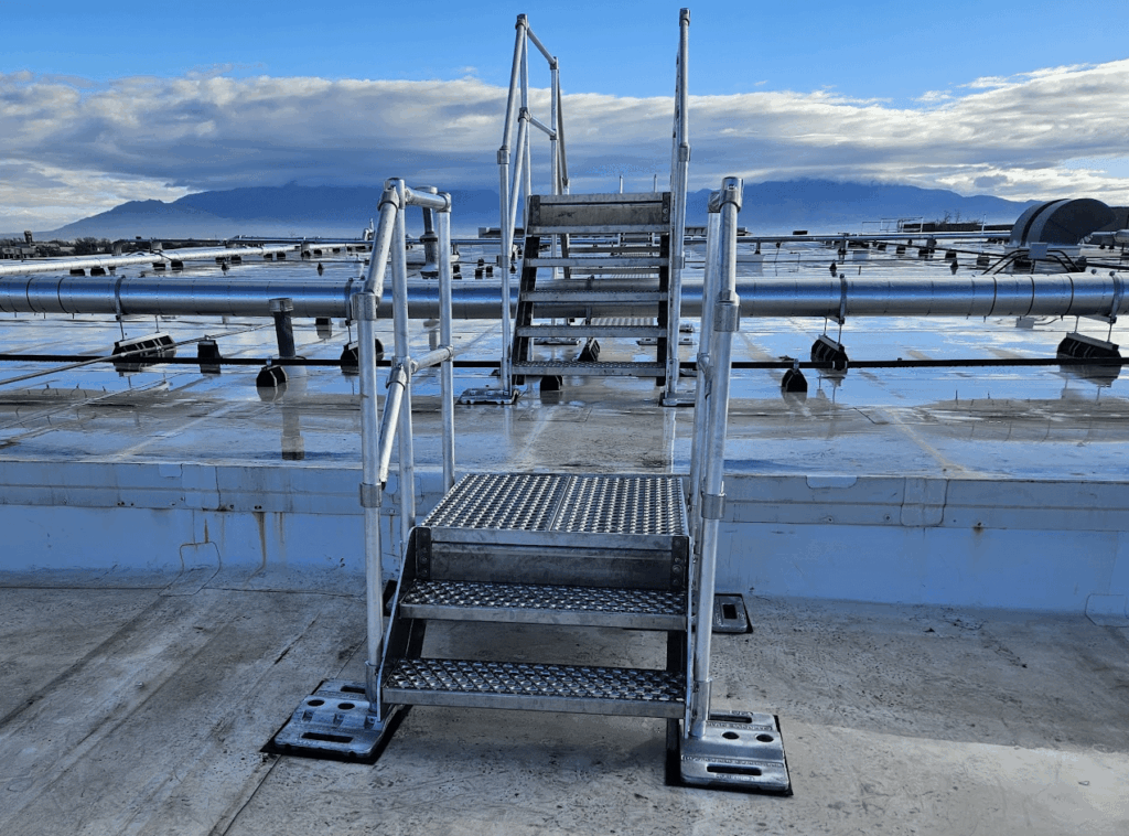 Custom Rooftop Access Solution for Complex Manufacturing Roof Layout (5)