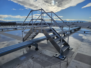 Custom Rooftop Access Solution for Complex Manufacturing Roof Layout (9)