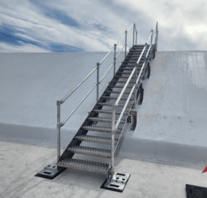 Stair Replacement for Hazardous Wooden Stair After