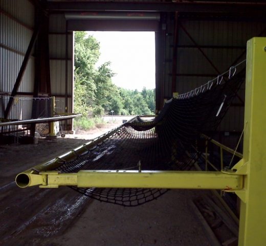 engineered pivoting truck netting system [fall protection]