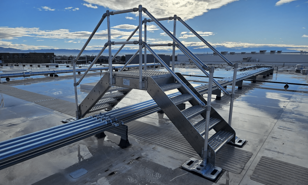 Custom Rooftop Access Solution for Complex Manufacturing Roof Layout (9)
